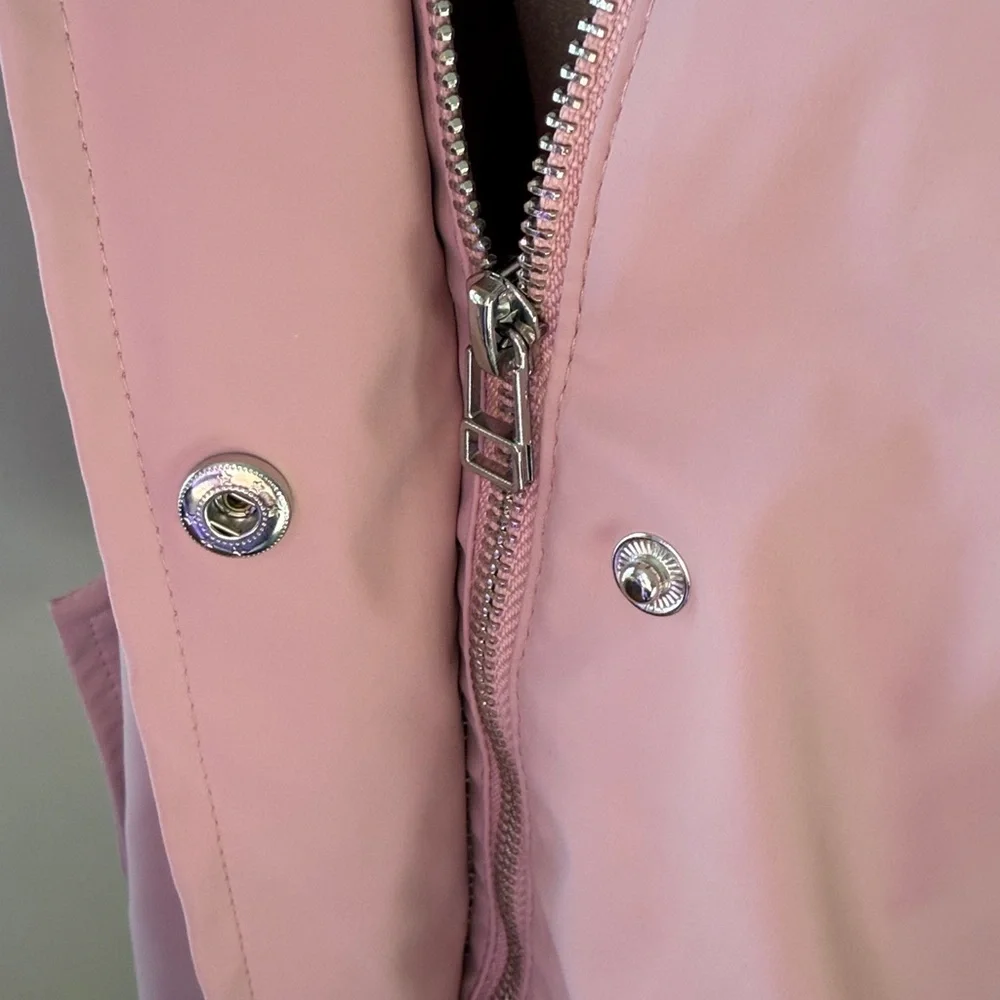 Jade & Ivory Women's Large Light Pink Full Zip Rain Jacket